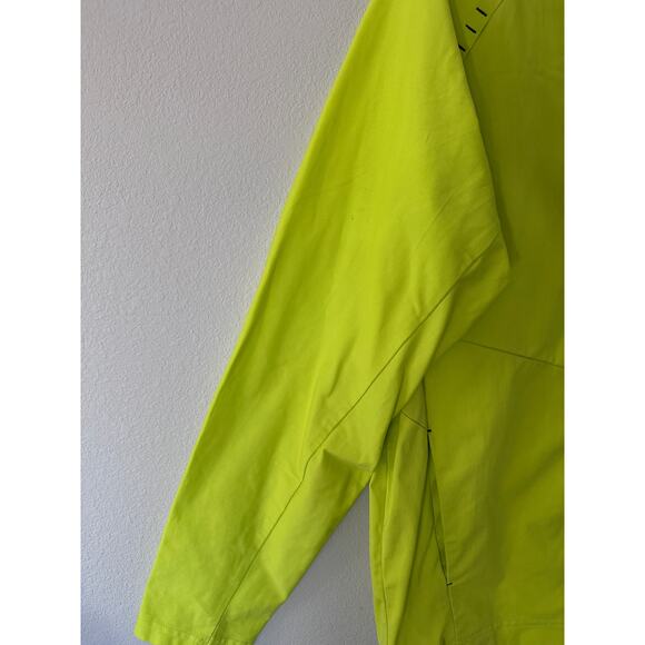 Trico Tech neon yellow green training athletic rain windbreaker jacket size M - Picture 2 of 6